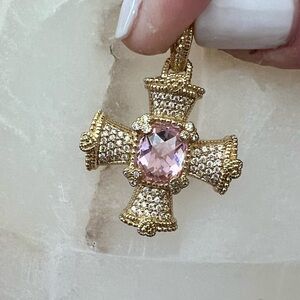 Judith Ripka Gold and Pink Gemstone Enhancer